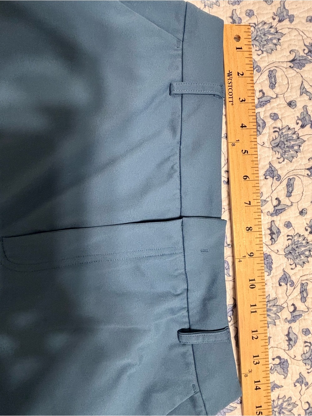 Halara women’s M Petite Blue Dress Pants wide leg stretch Work or Athleisure NWT - Picture 5 of 8